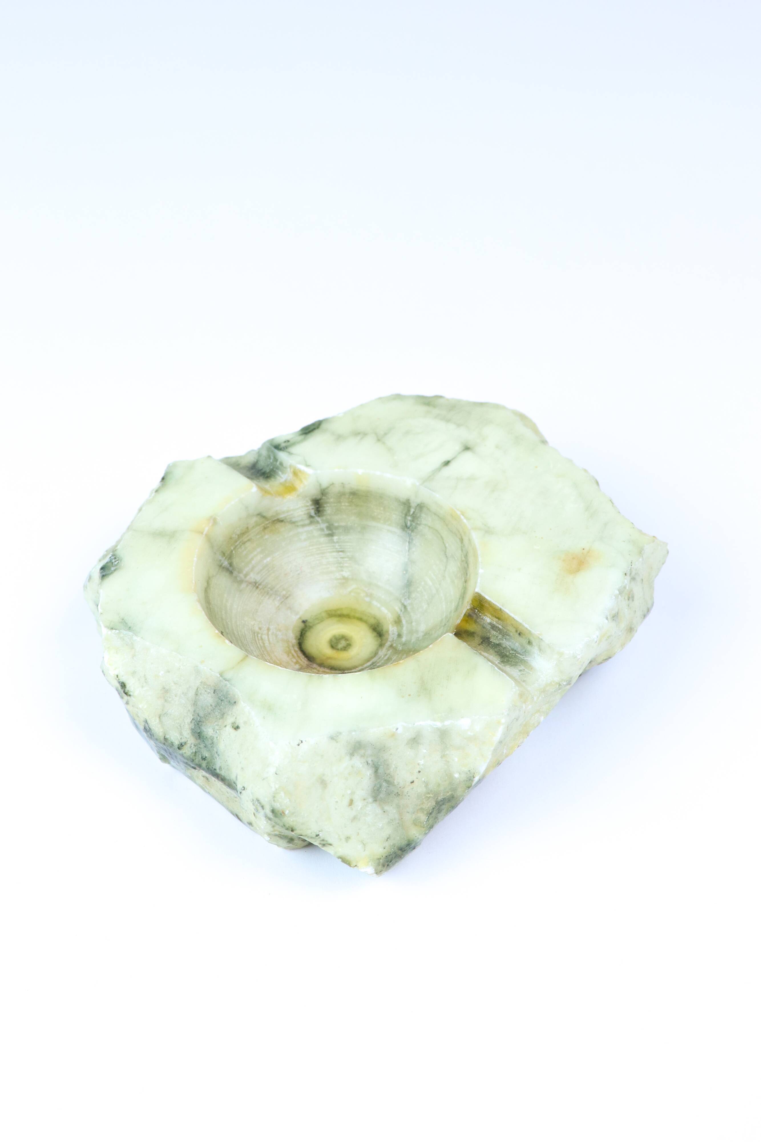 Vintage alabaster ashtray from the 70s.