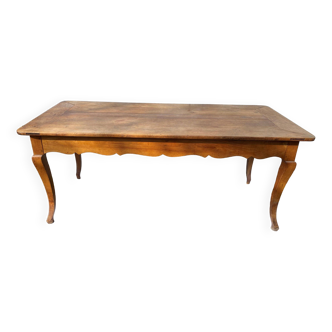 Solid wood farm table with 1 drawer and 2 extensions 1900