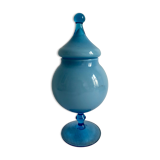 Blue opaline cup, bathroom decoration