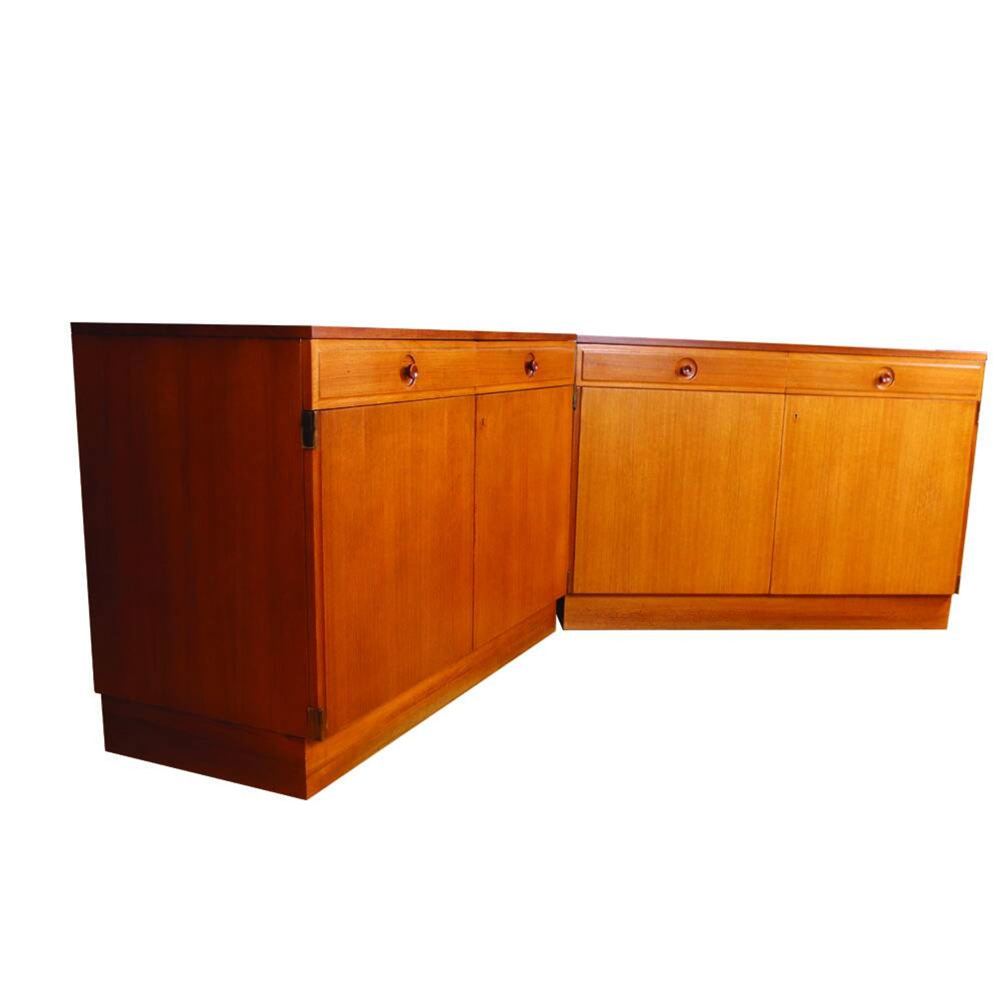 Swedish sideboard in teak by Bertil Fridhagen for Bodafors, 1960s, set of 2
