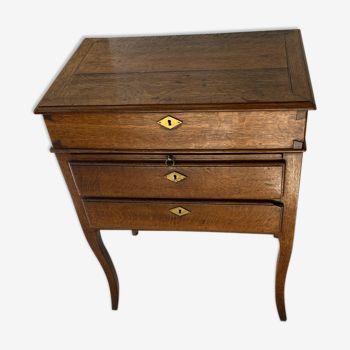 Chest of drawers writing oak early 19th