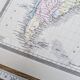 South America, antique map, printed in 1852. Authentic.