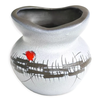 Ceramic vase by Francois Caleca, Vallauris, 60s