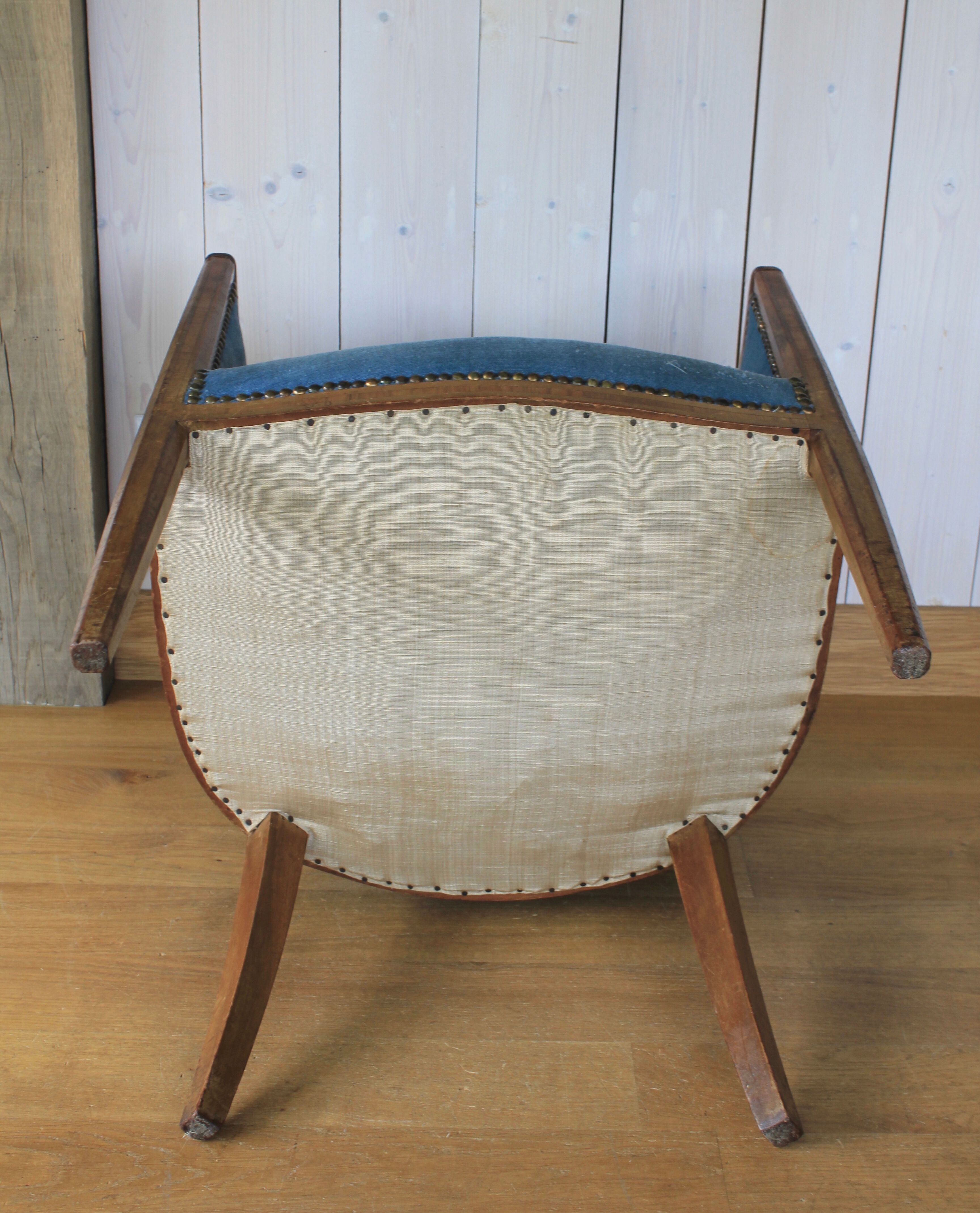 Fauteuil tonneau art déco