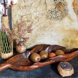 Antique XXL carved solid wood leaf cutter