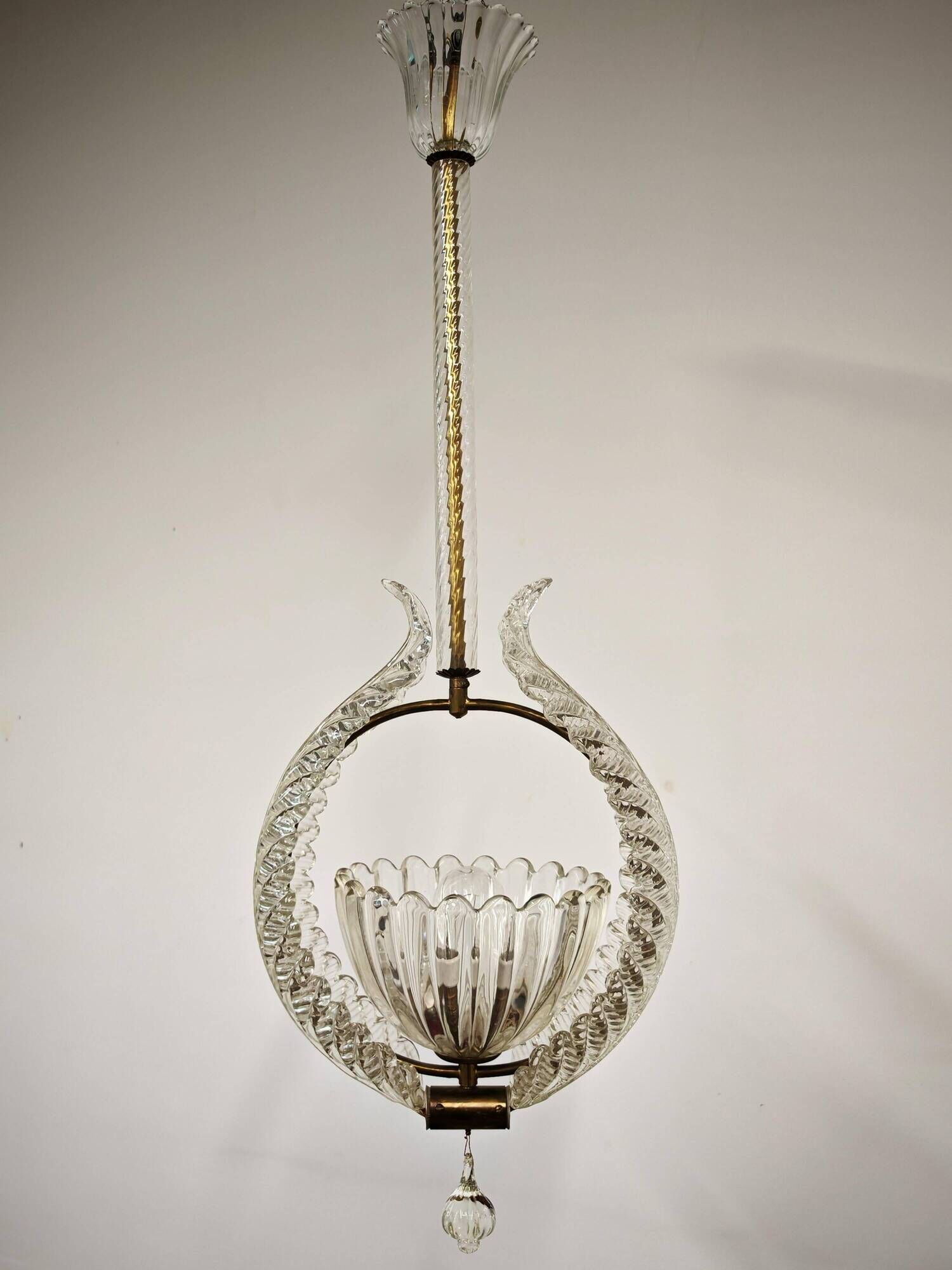 Art Deco Murano Glass Chandelier by Barovier and Toso