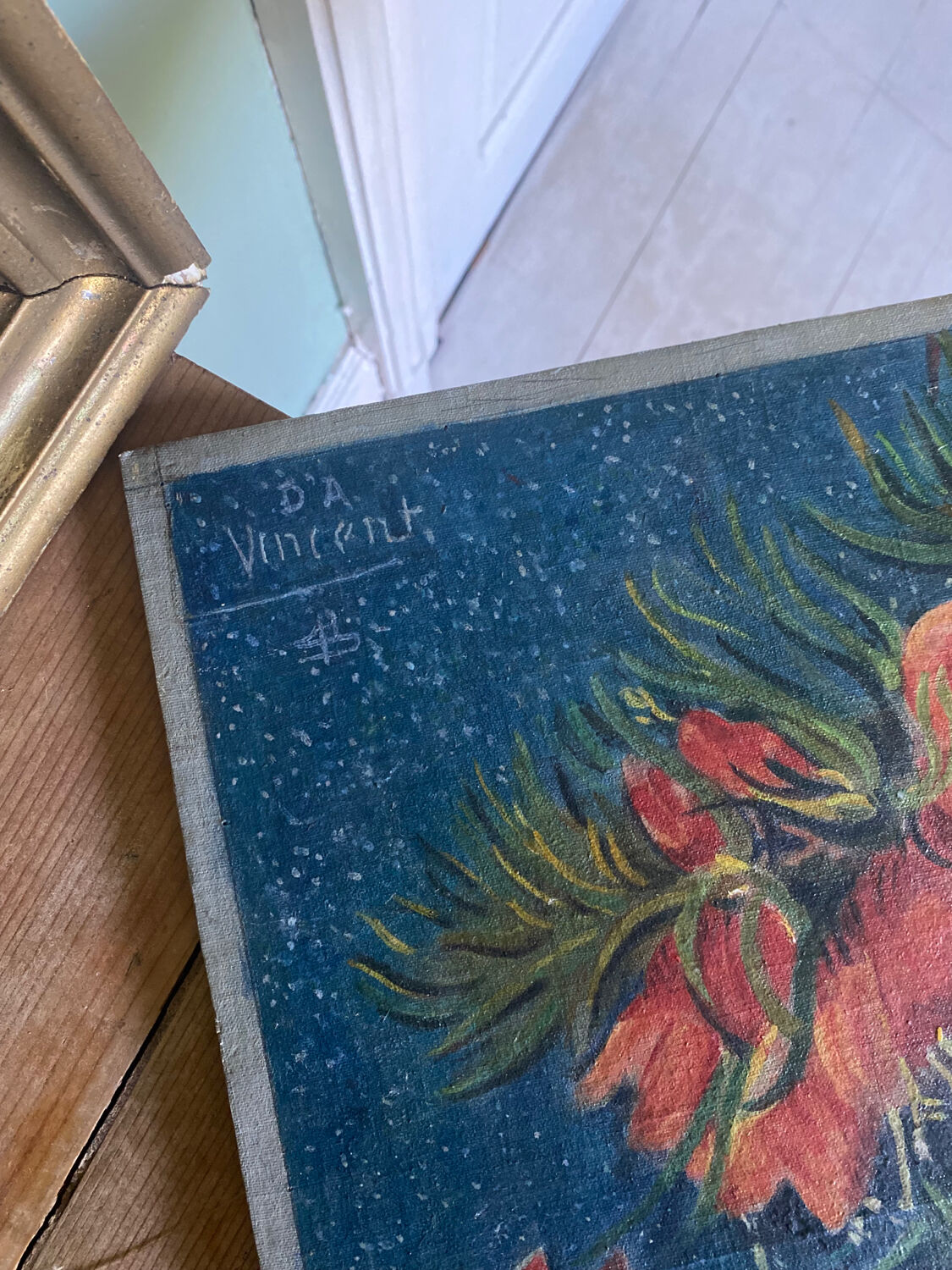 Vintage painting reproduction Fritillaries Van Gogh impressionist