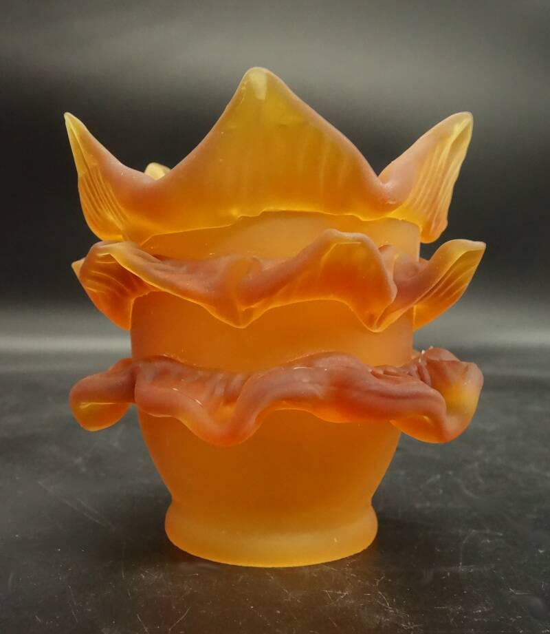 Amber glass tulip
