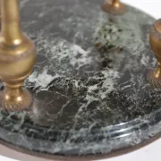 Empire tazza in fire-gilt bronze, marble and glass – France, early 19th c.