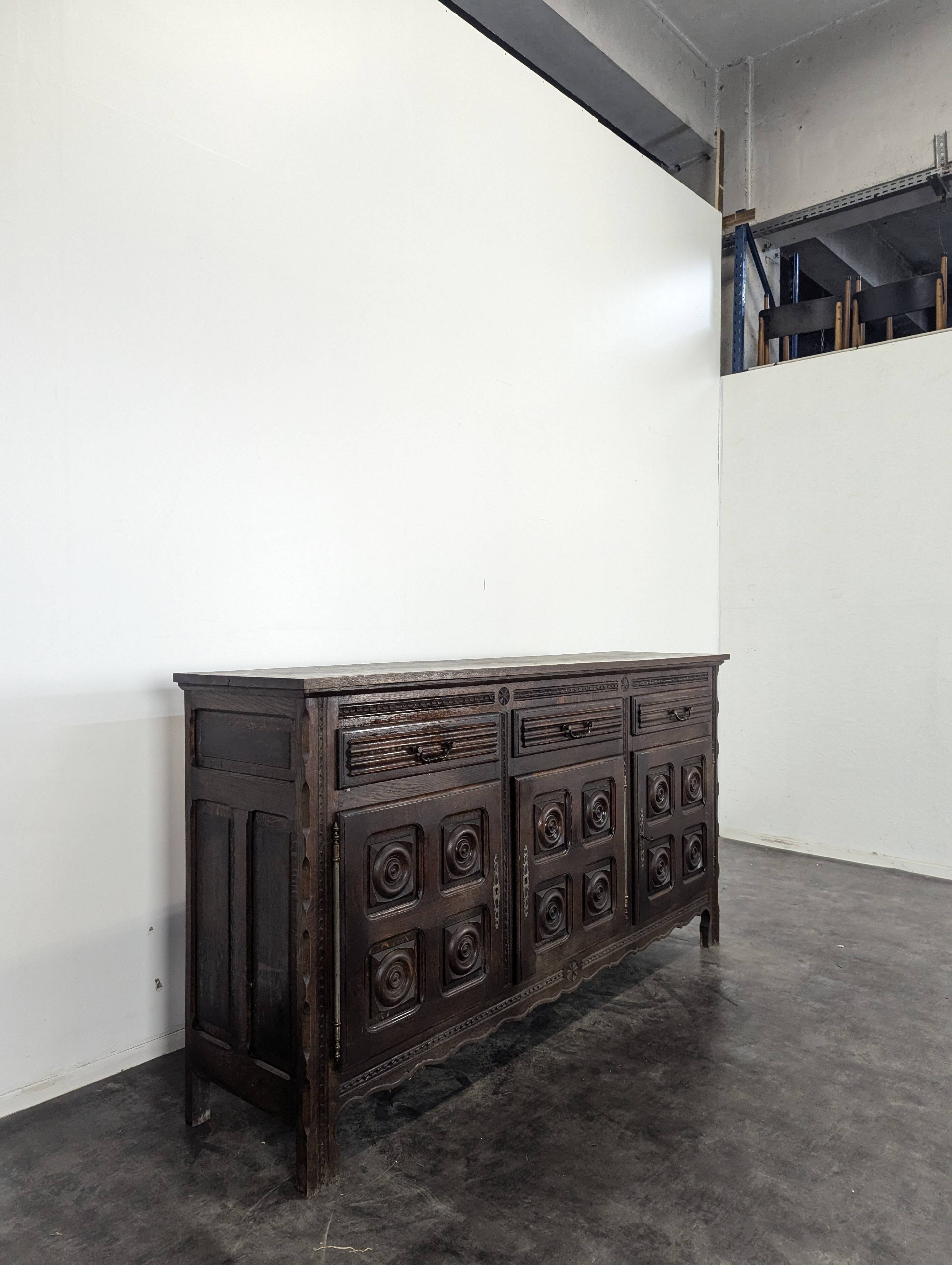 Brutalist 3-door sideboard
