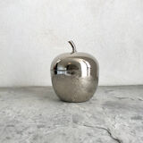 Vintage silver ice bucket apple