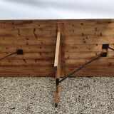 Folding country table dark patina