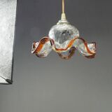 Glass pendant light, vintage, 1960