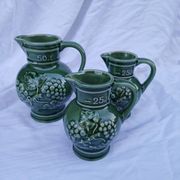 3 antique wine jugs