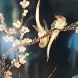 TV cabinet, hi-fi in decorated lacquered wood