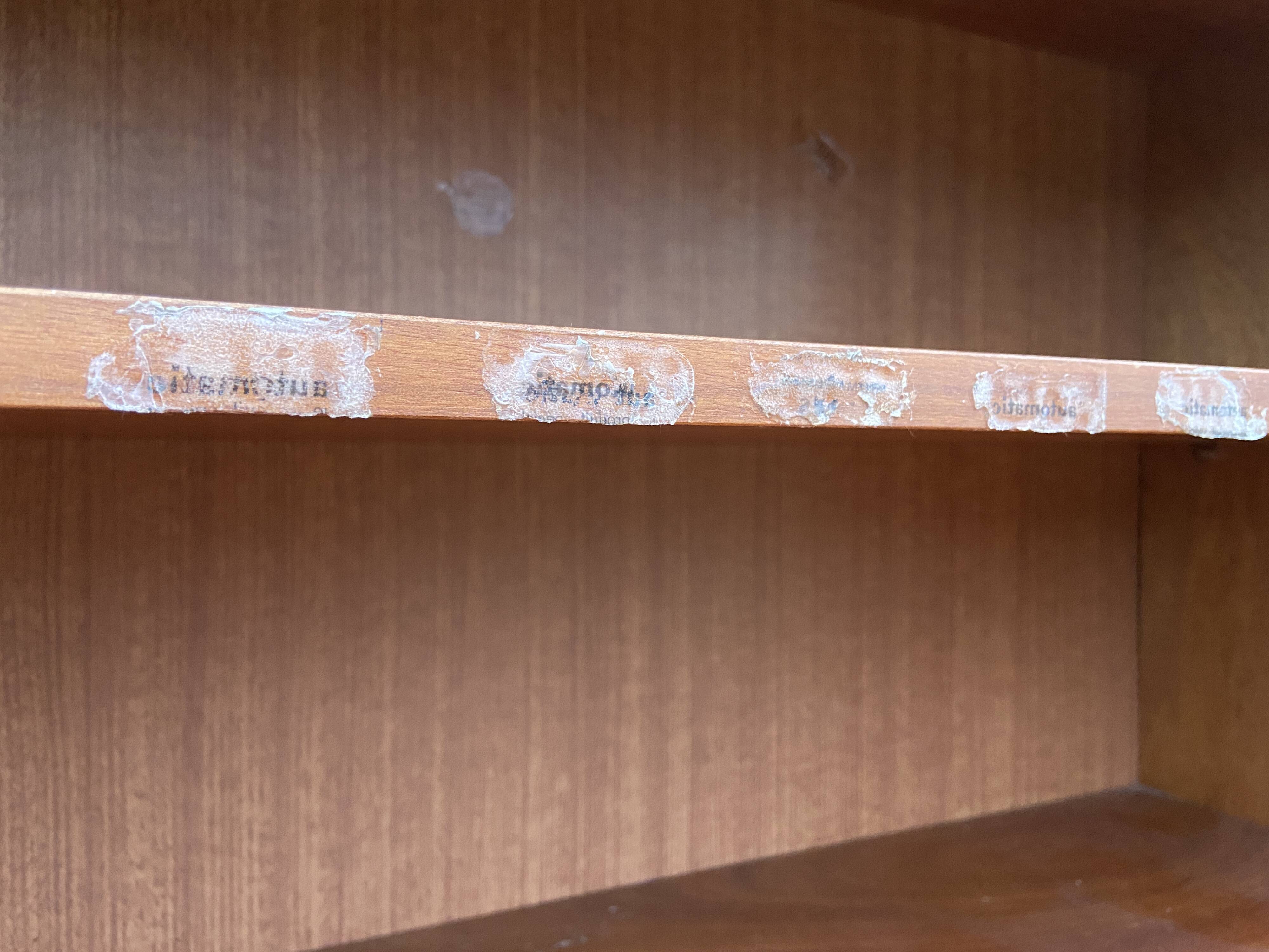 Secretary desk with flap Scandinavian desk Mid-century vintage 1970