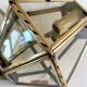 Mirror wall lamp, brass 50s