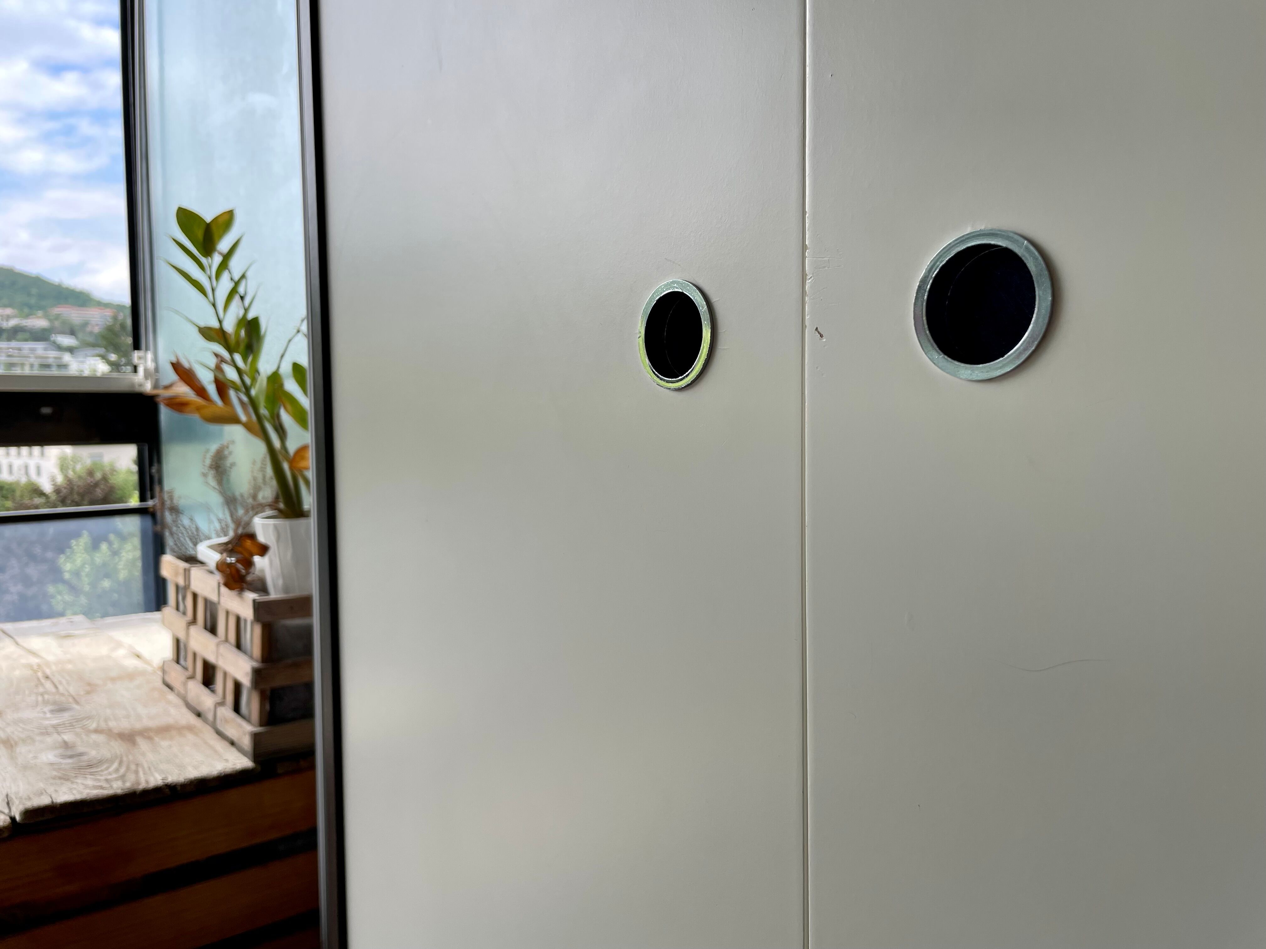 Vintage 70' wardrobe in chocolate / ecru colors