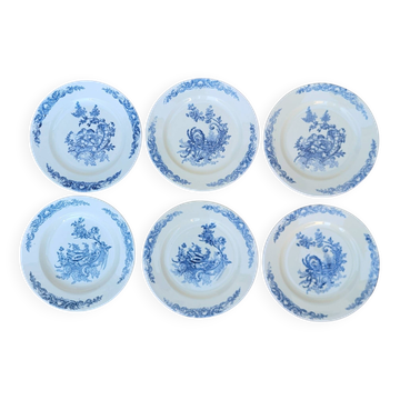 6 flat plates Clairefontaine model Louis XV