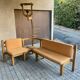 Corner bench and incorporated floor lamp guillerme et chambron