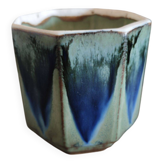 Wild Fig Candle in Antique Octagonal Ceramic - Early 20th Century