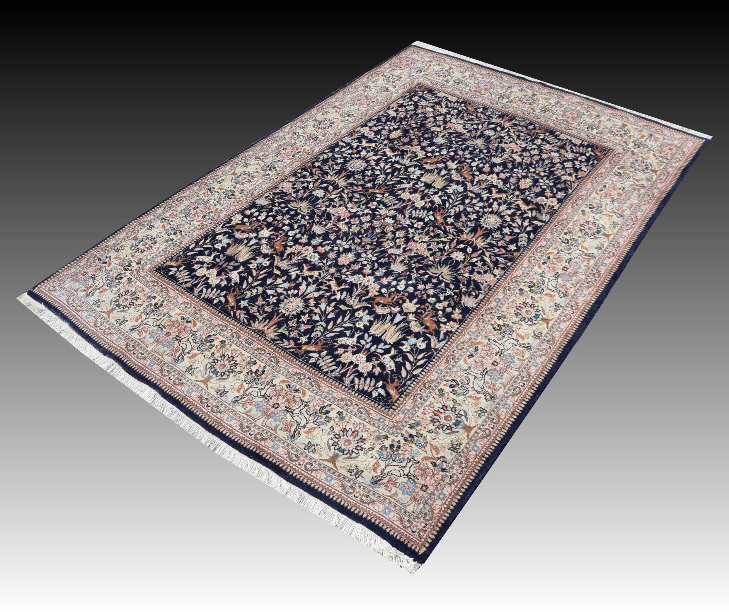 Handmade Indo-Kirman oriental rug. Dimensions: 2.70 x 1.90 m.