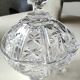 Vintage hexagonal Bohemian crystal bonbonnière/sweetener