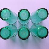 Batch of 8 verres to eau turquoise vintage retro