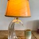 Moulded glass lamp, fabric cable 2 m