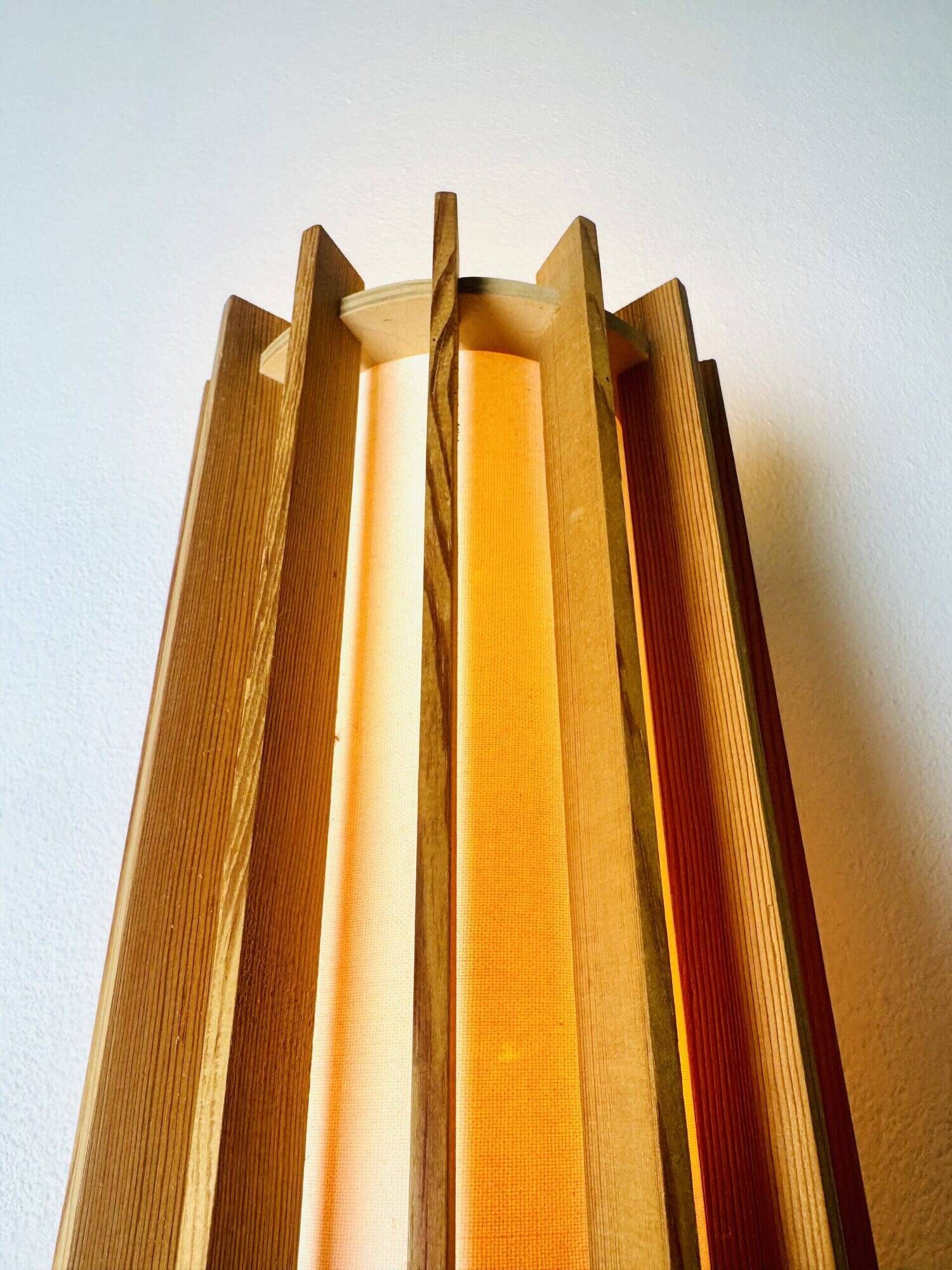 Tema Model Cylindrical Wall Lamp In Pine By Ib Fabiansen For Fog & Mørup, Denmark 1960S