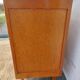 Commode vintage bois, galon blanc