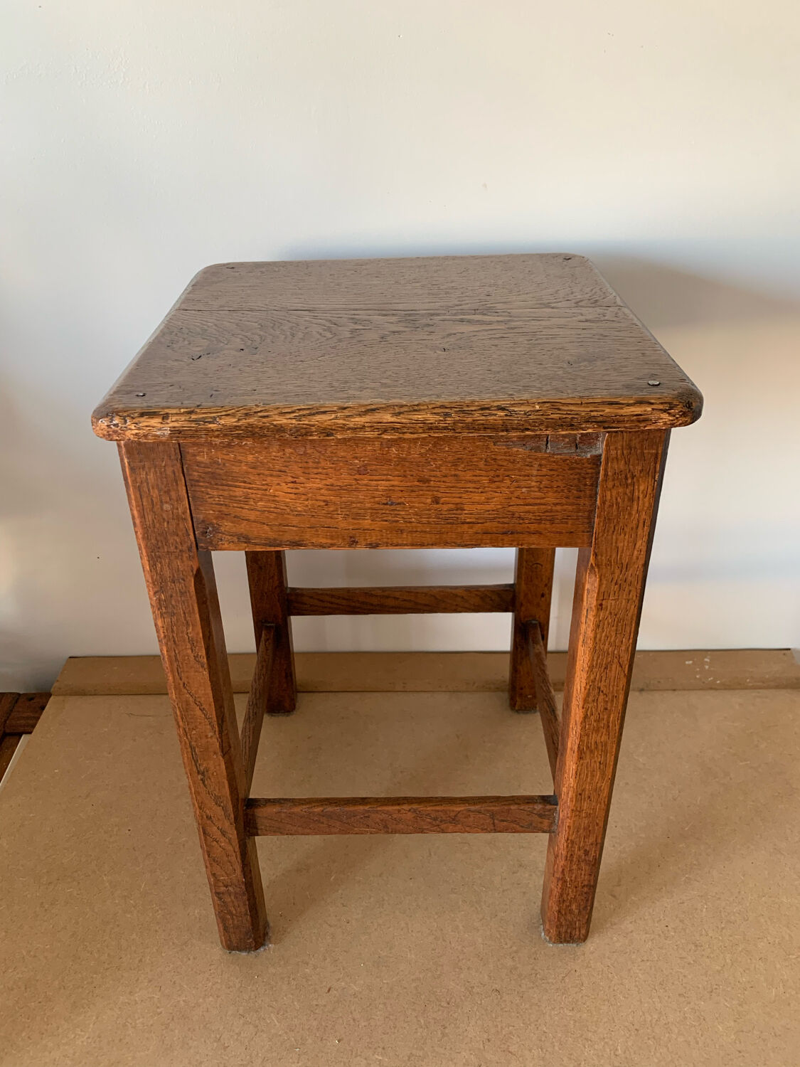 Antique oak stool