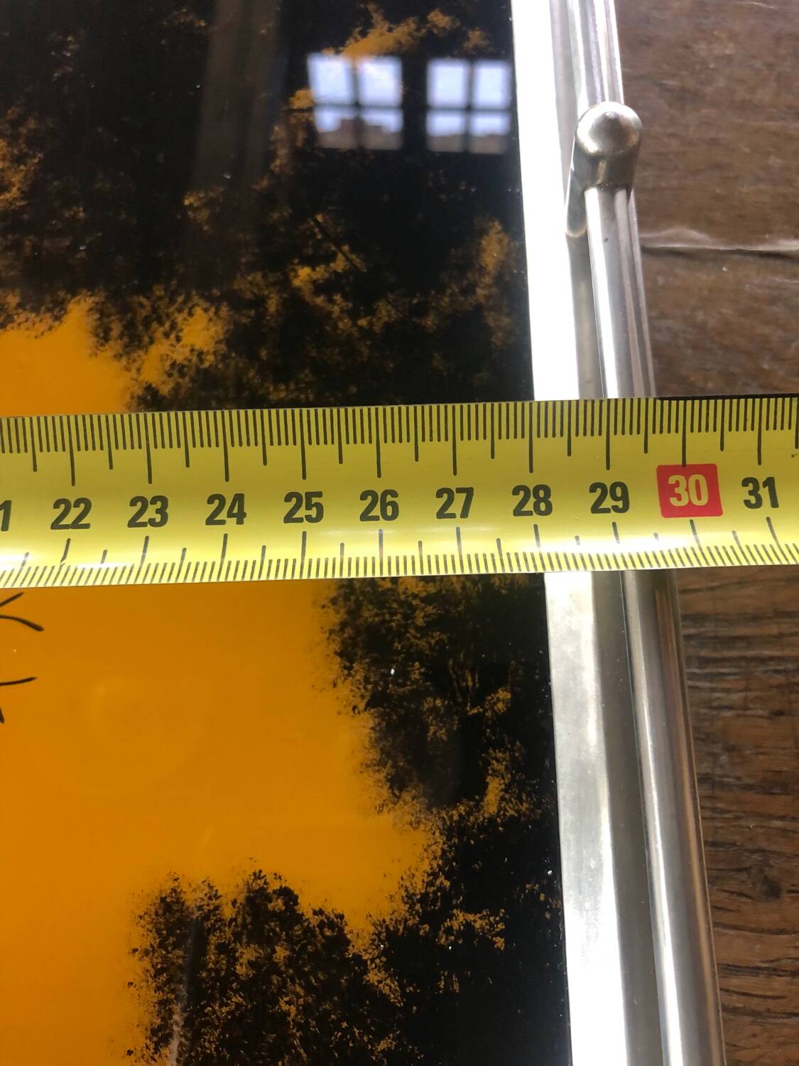 Art Deco tray in reverse painted glass