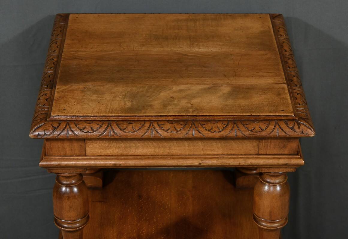 Small Solid Walnut Coffee Table, Louis-Philippe Style – Late 19th Century