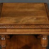 Small Solid Walnut Coffee Table, Louis-Philippe Style – Late 19th Century