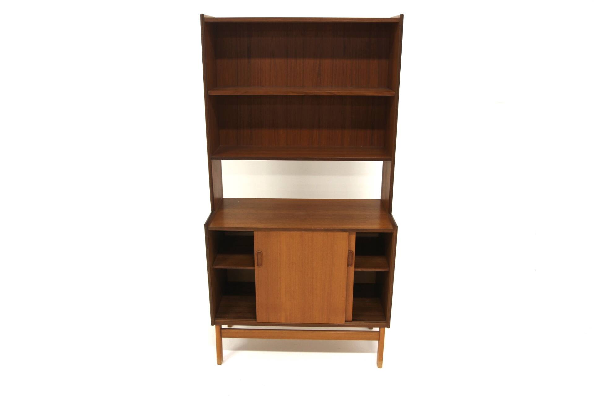 Scandinavian teak bookcase chest of drawers, Sweden, 1960
