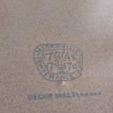 Six Niderviller stoneware plates with vintage plant décor