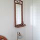 Vintage rattan entryway mirror