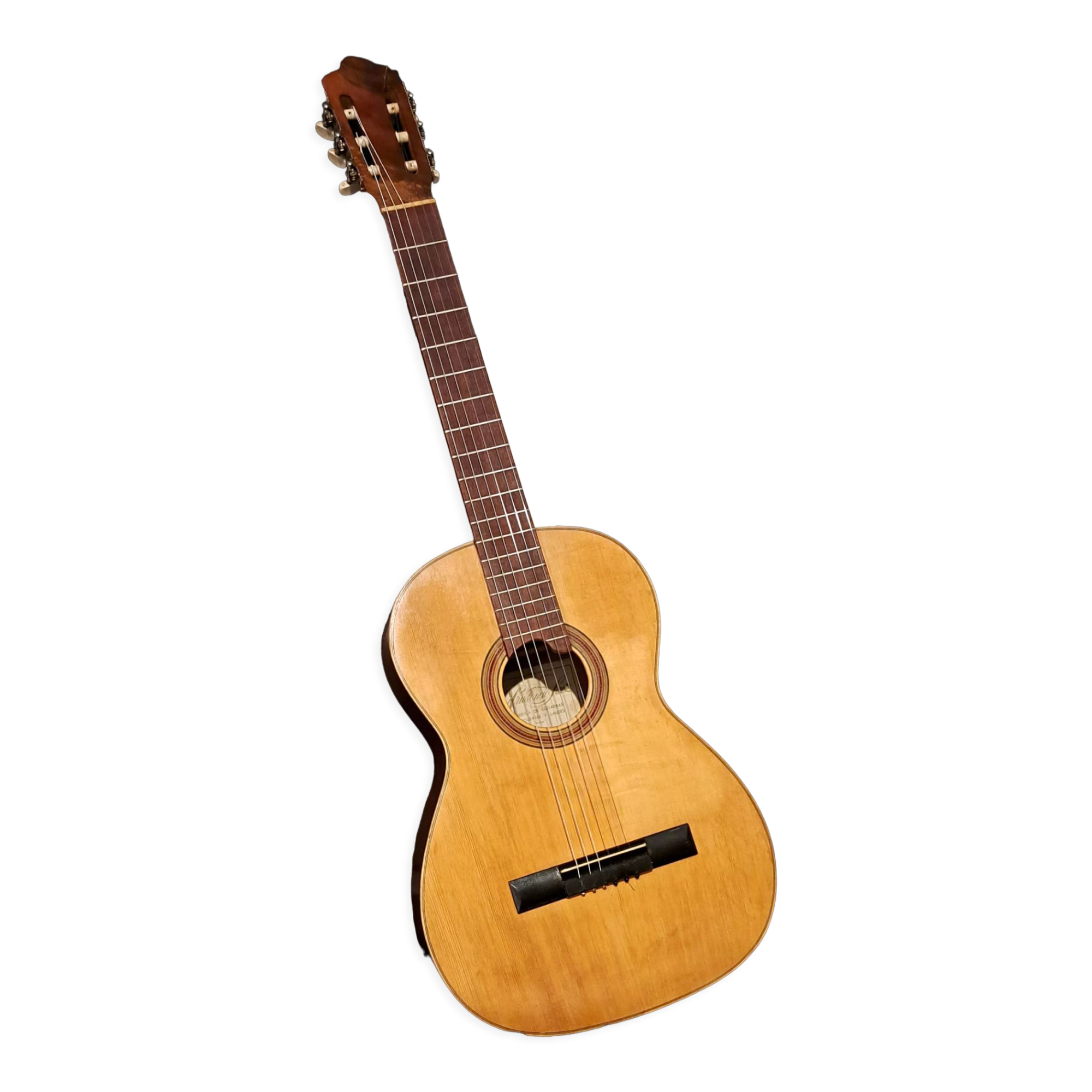 Prudencio saez old spanish classical guitar solid wood 1971 + new chest