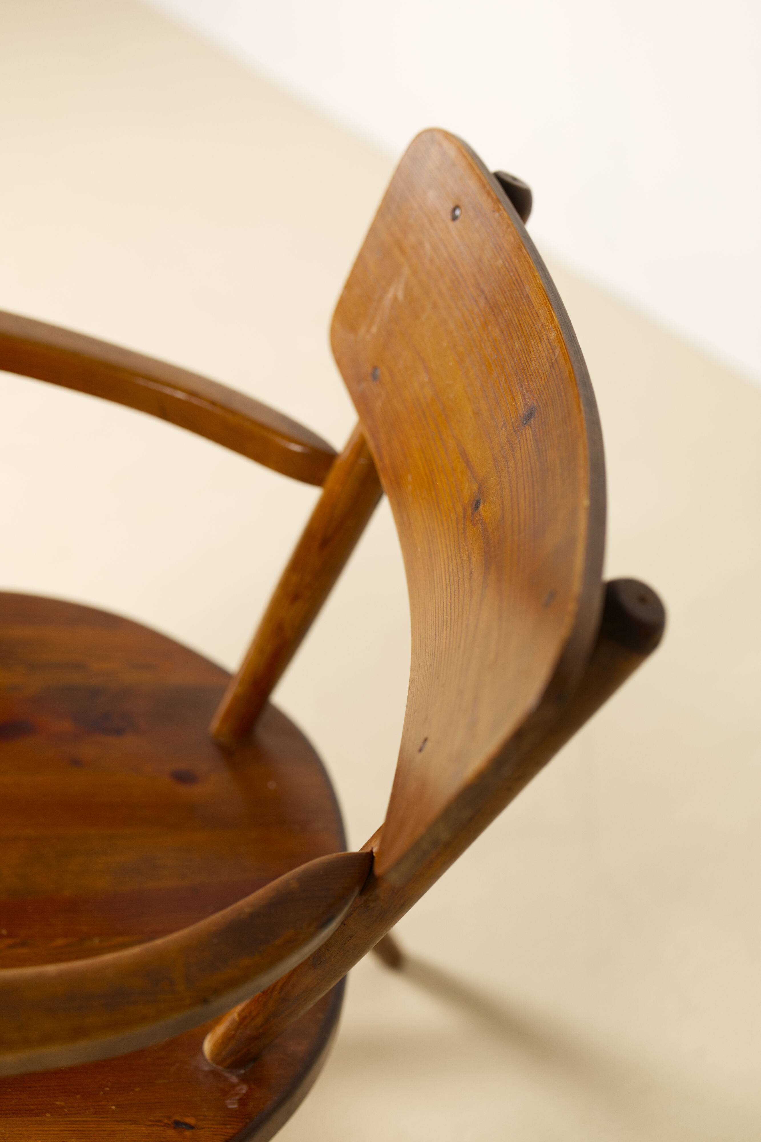 Swedish cabin lounge armchair, 1950s