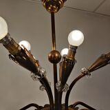 Mid century copper chandelier, 1950s