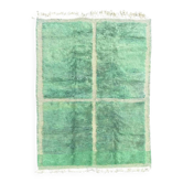 Tapis Marocain M’rirt Vert 210 × 300 cm – Tapis Berbère Haut de Gamme en Laine Naturelle