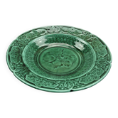 Footed compote with shaded enamels Sarreguemines majolica