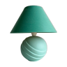 Lampe pied boule ceramique verte