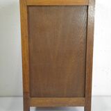 ART DECO OAK AND MARBLE BEDSIDE TABLE