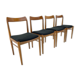 Set of four danish dining chairs, carefully refurbished.