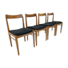 Set of four danish dining chairs, carefully refurbished.