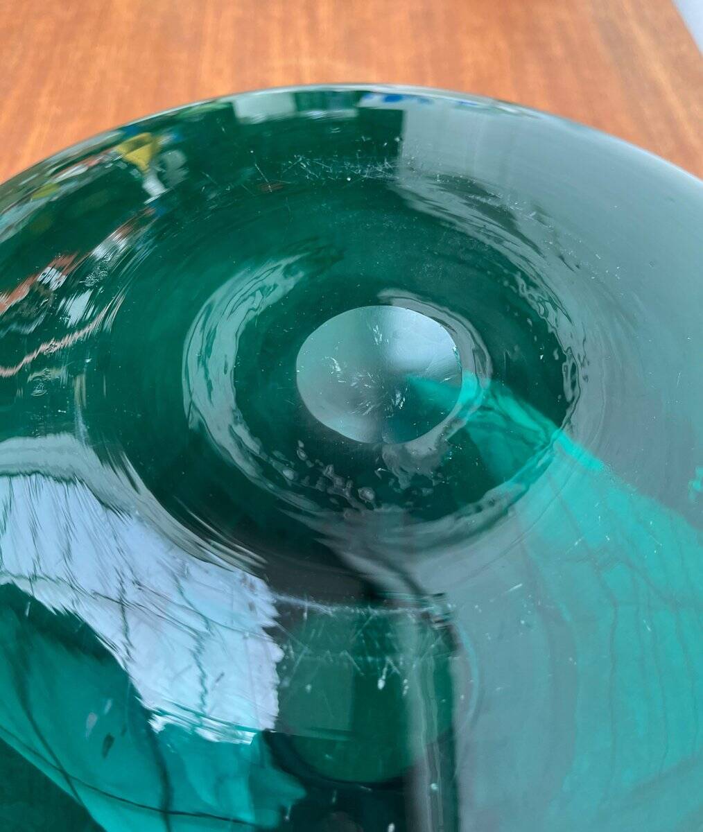 Large vase from the Swedish Stockholm series, handmade glass from Ikea, 1990s.