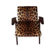 Leopard print velvet bunny armchair from dolnośląskie fabryki mebli, 1960