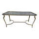 Neoclassical style coffee table with glass